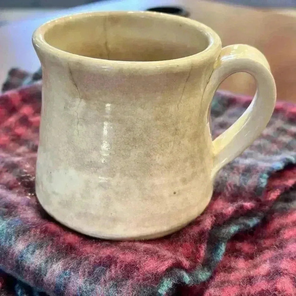 Handmade Pottery Mug with Black Dog Face - Picture 3 of 6